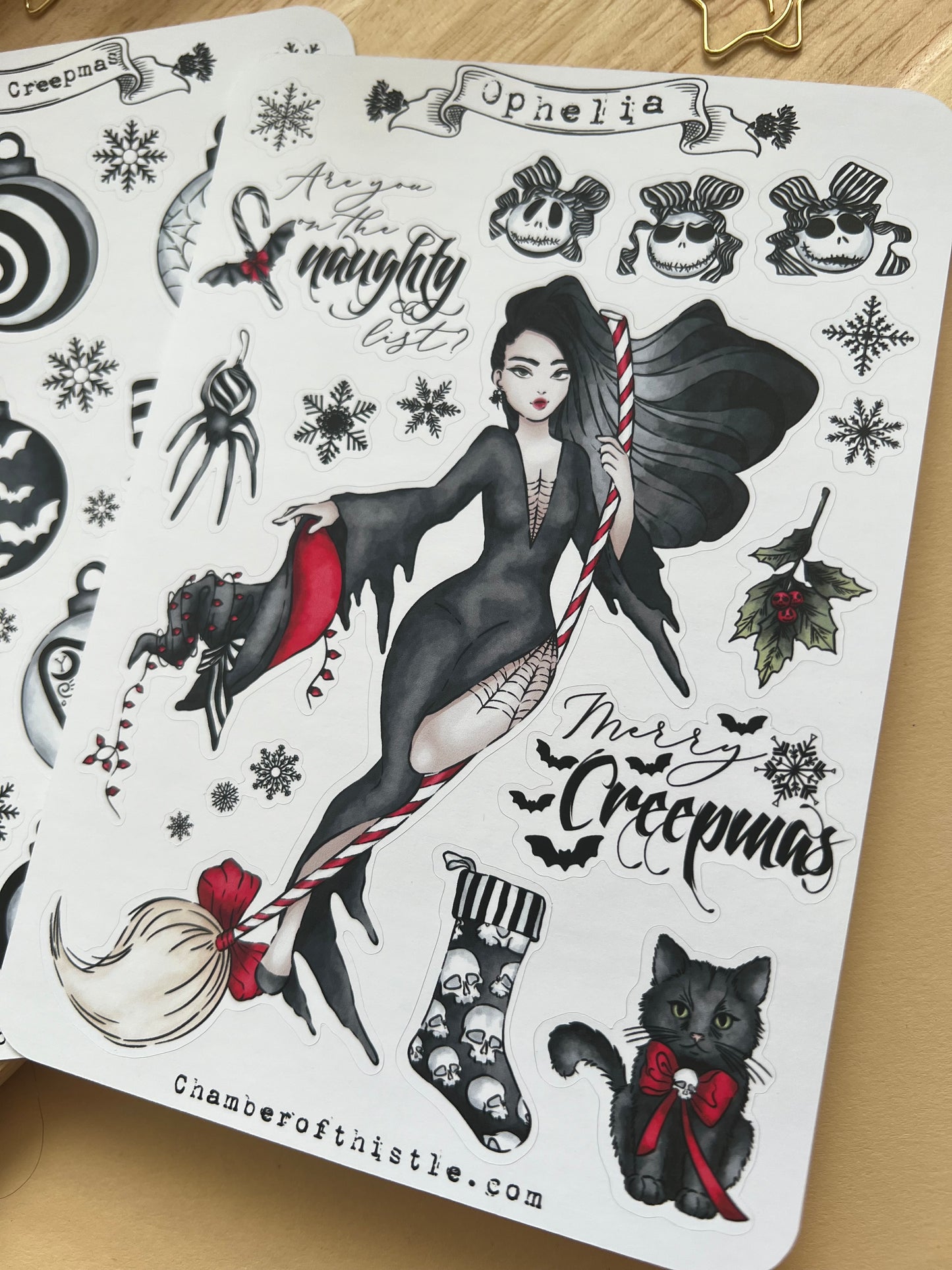 Merry Creepmas sticker sheet set