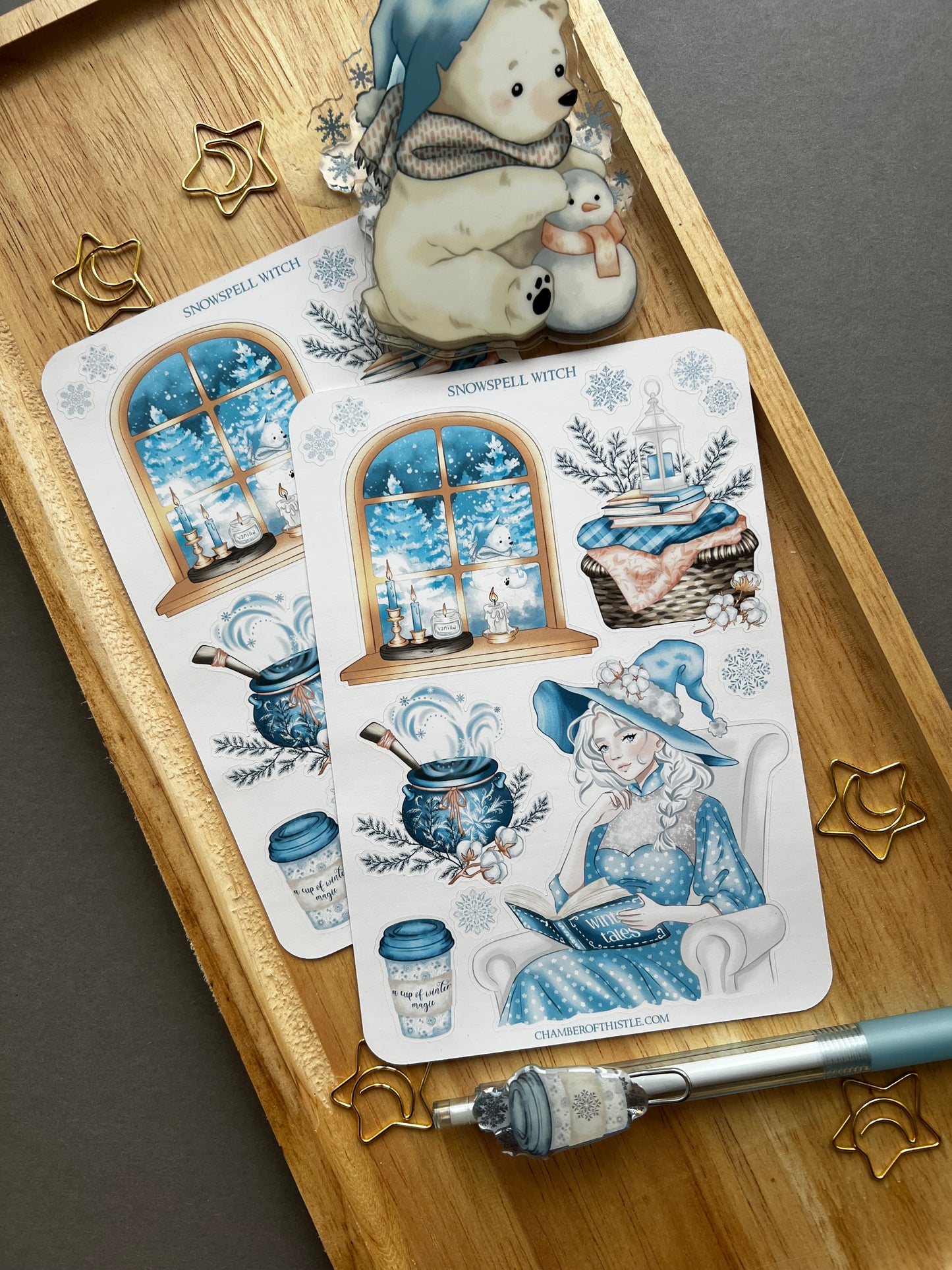 Snowspell Witch sticker collection