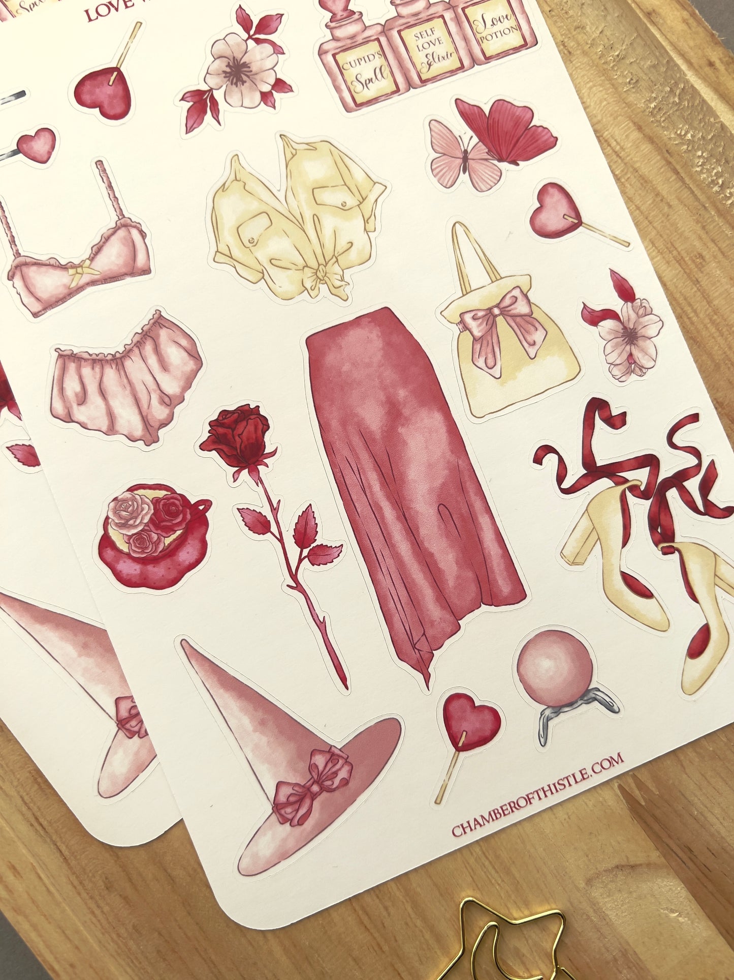 Love witch lookbook sticker sheet