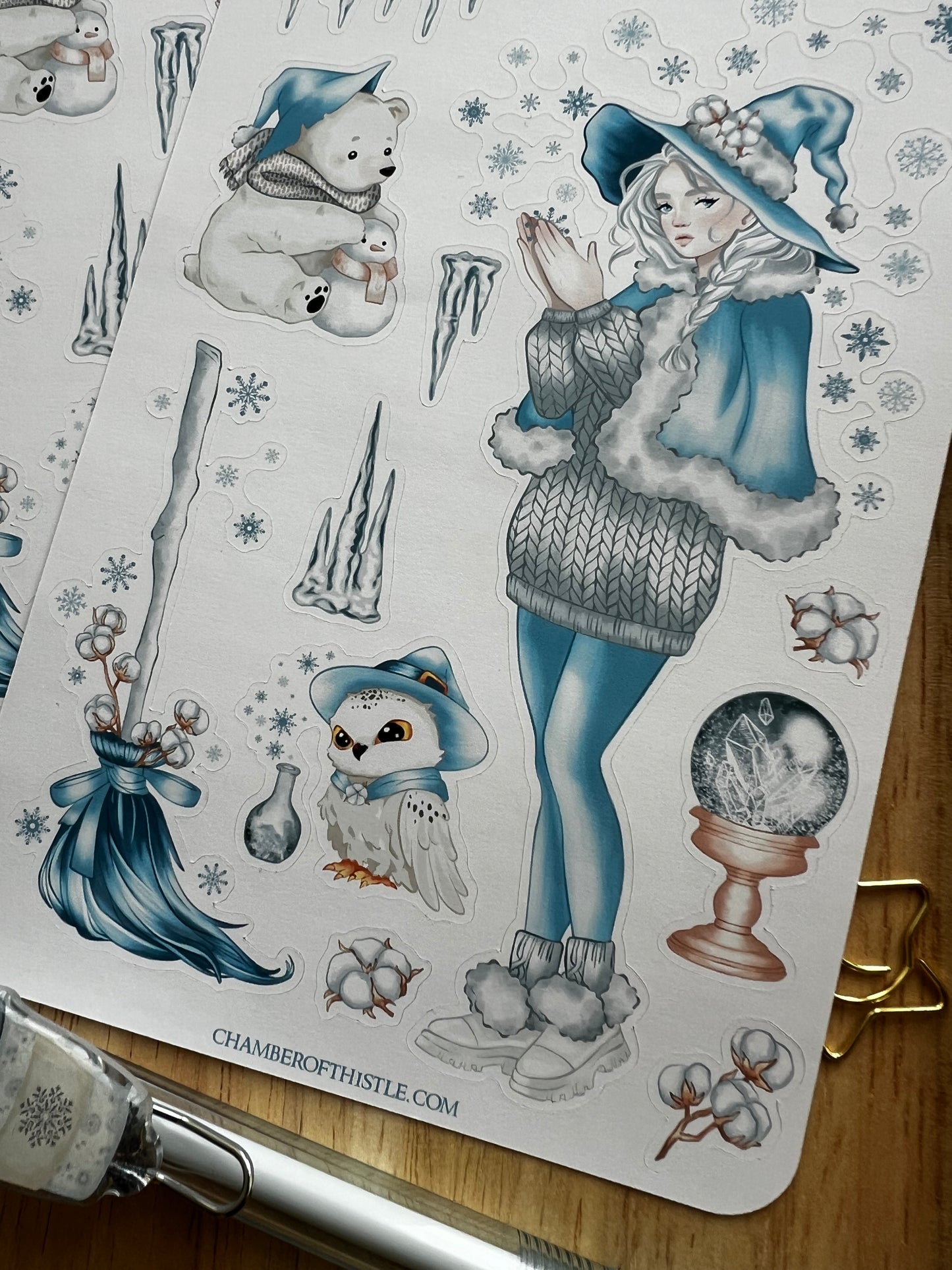 Snowspell Witch sticker collection