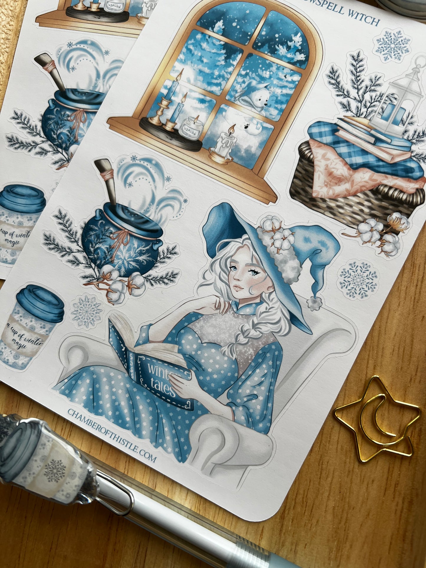 Snowspell Witch sticker collection