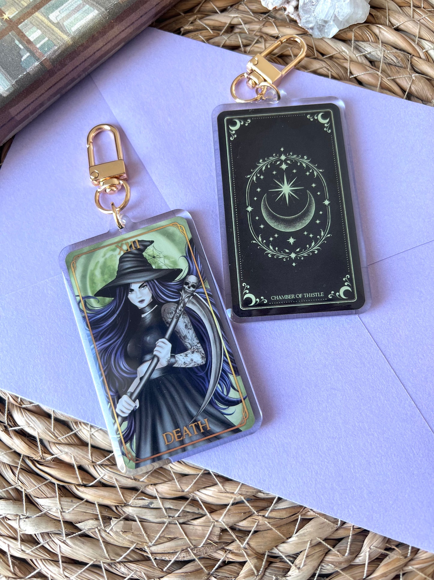 Tarot Death key chain