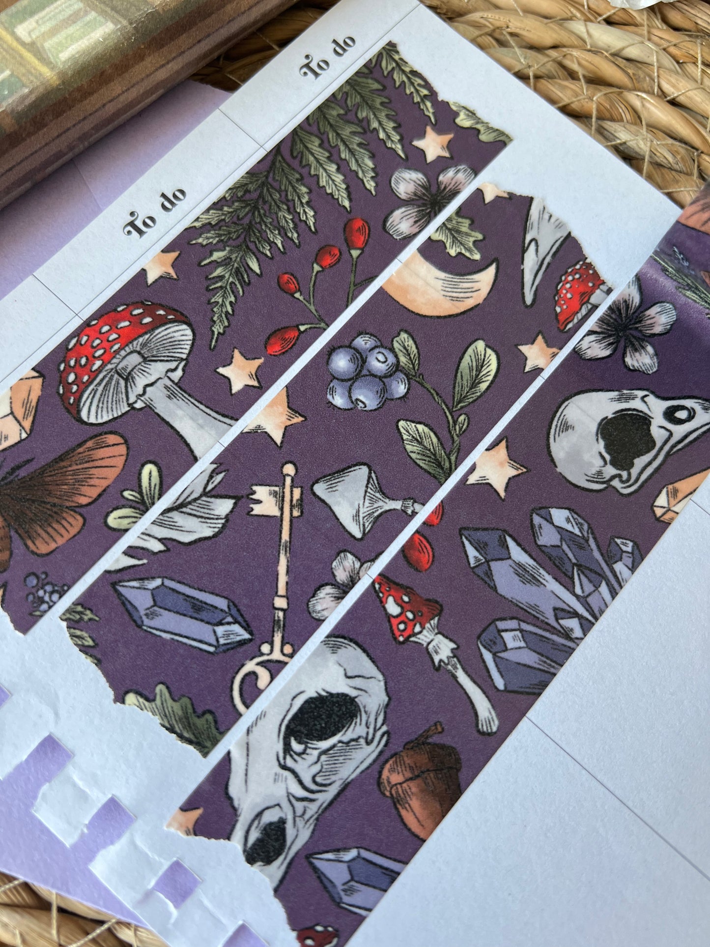 Witchy washi tape (dark purple)