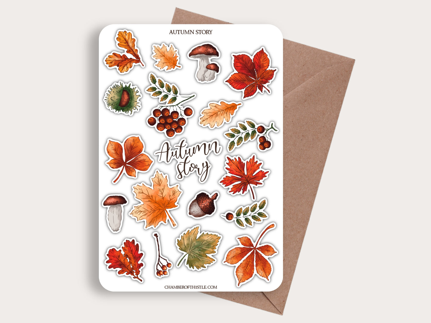 Autumn story sticker sheet