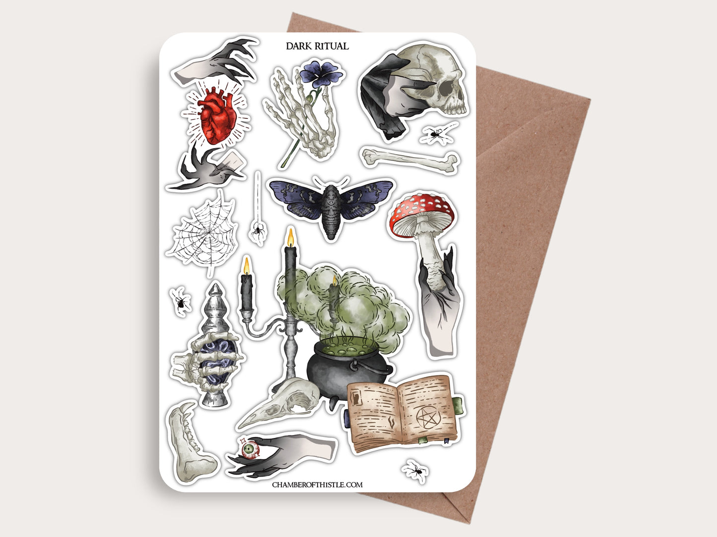 Dark ritual sticker sheet