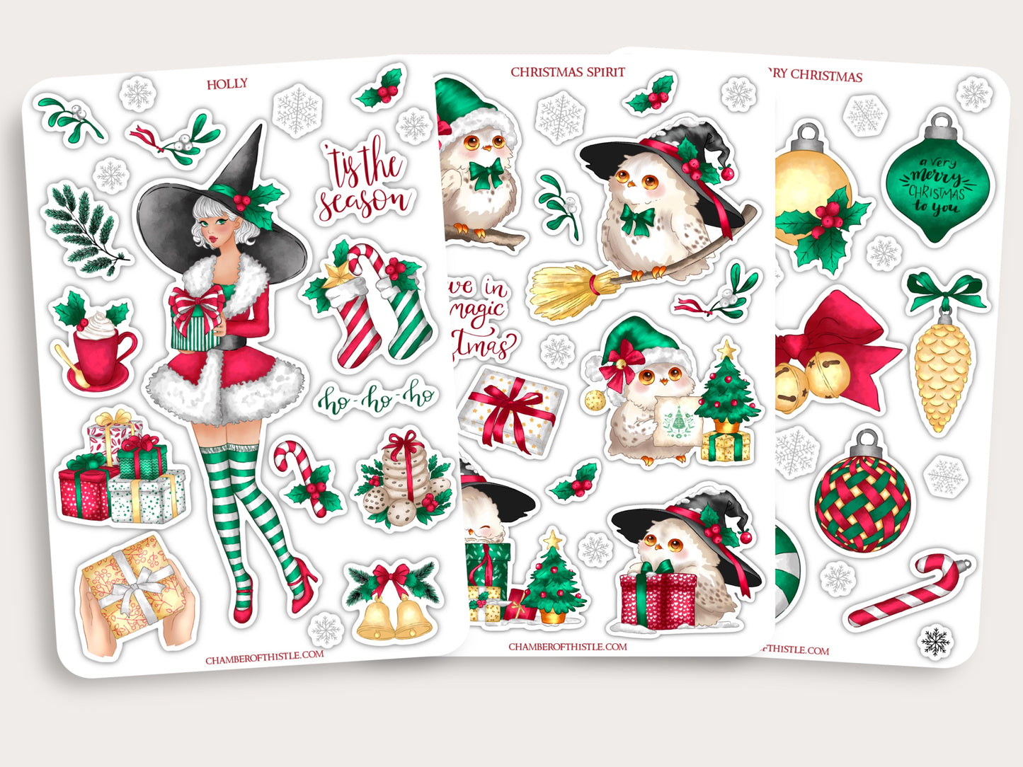 Christmas Witch mini sticker collection