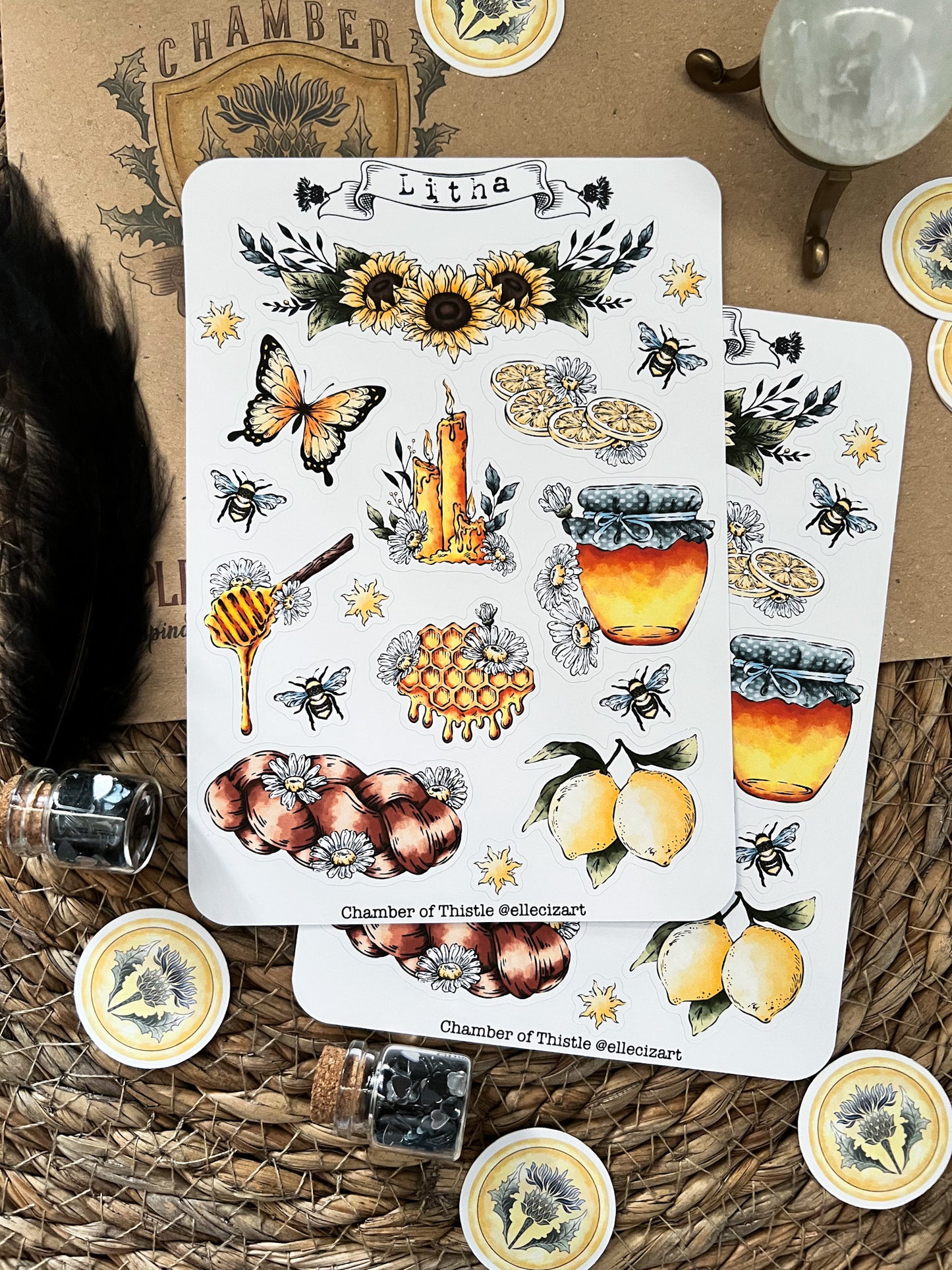 Litha sticker sheet