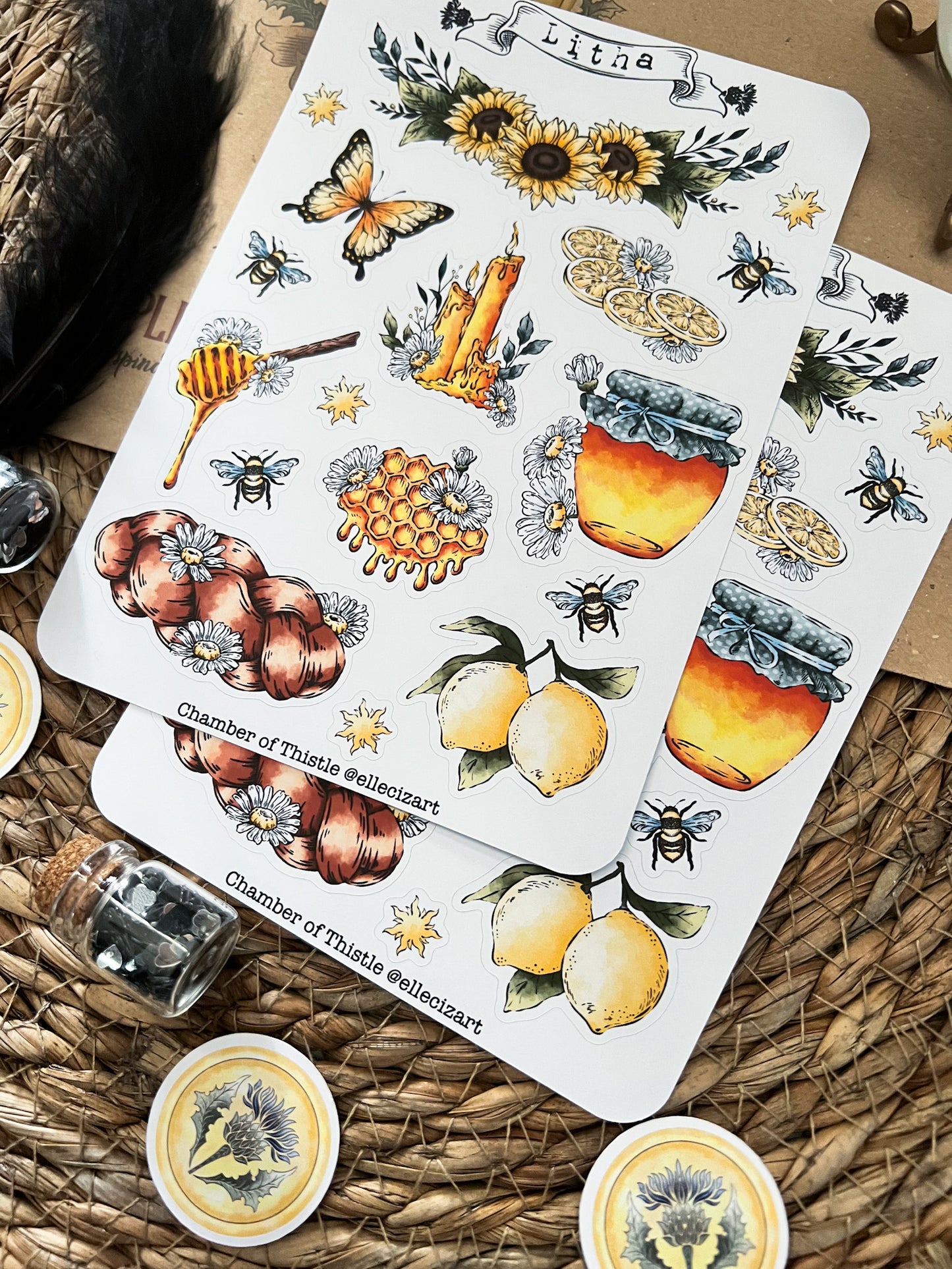 Litha sticker sheet