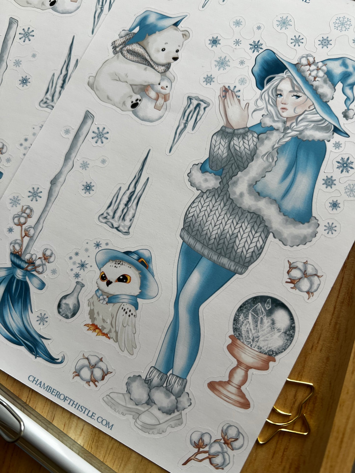 Snowspell Witch sticker collection
