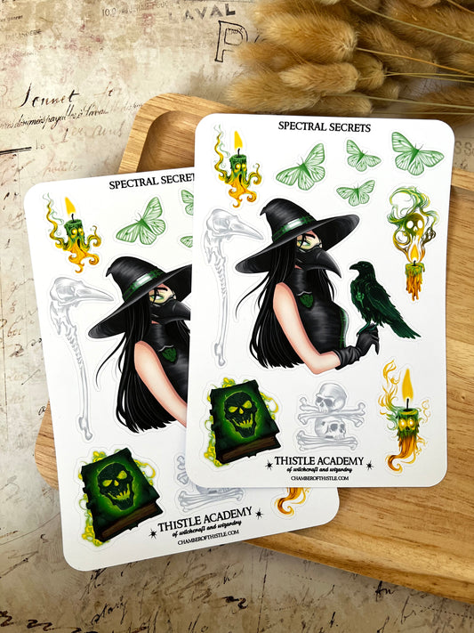 Spectral Secrets sticker sheet