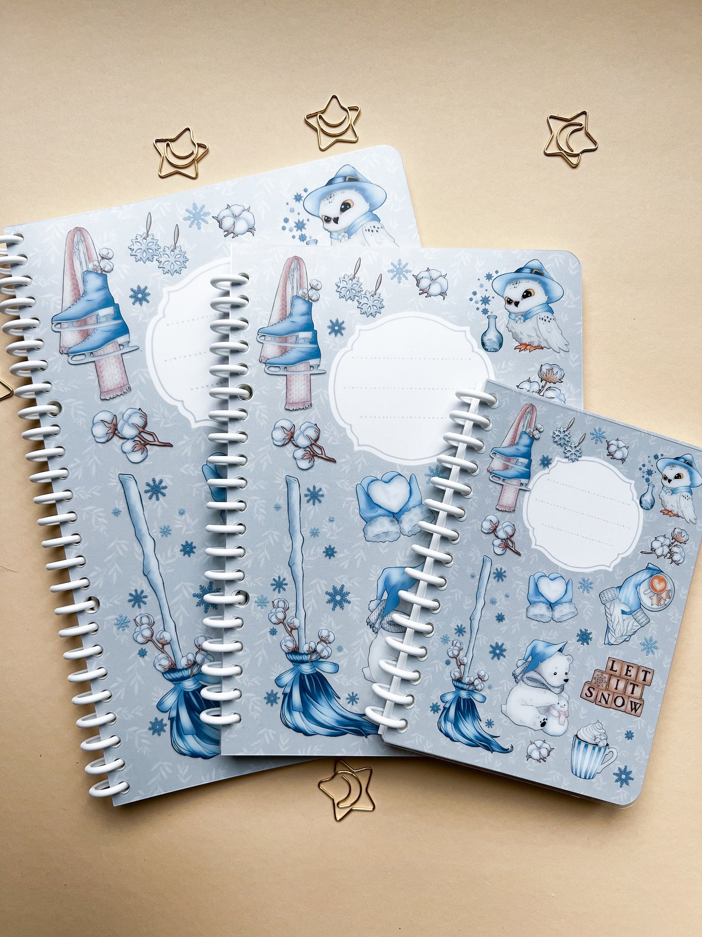 “Snowspell witch” smart ring binder notebook