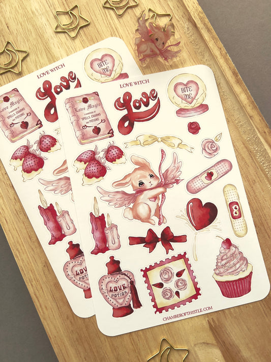 Love witch sticker sheet