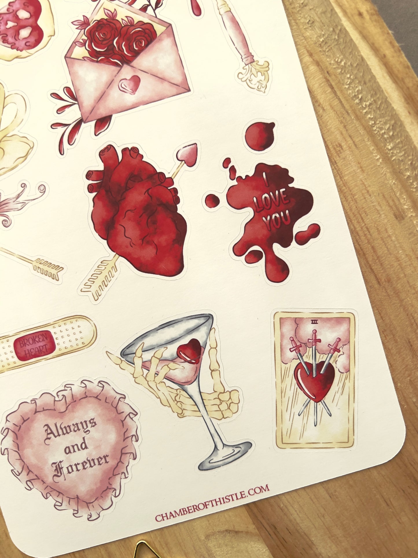Heart & Hex sticker sheet