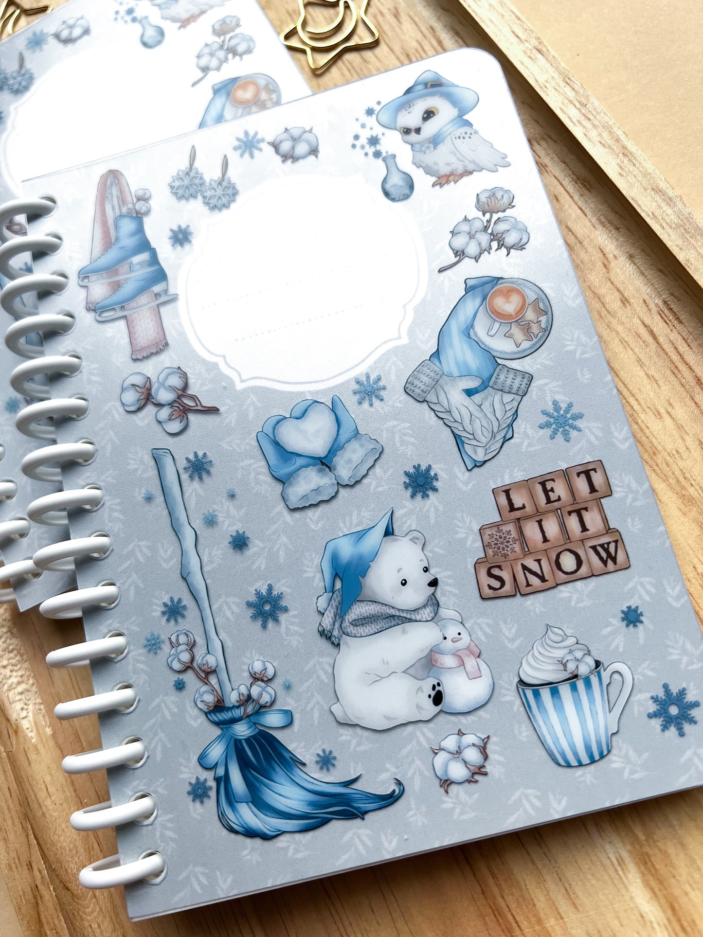 “Snowspell witch” smart ring binder notebook