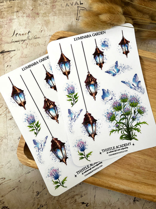 Luminara Garden sticker sheet