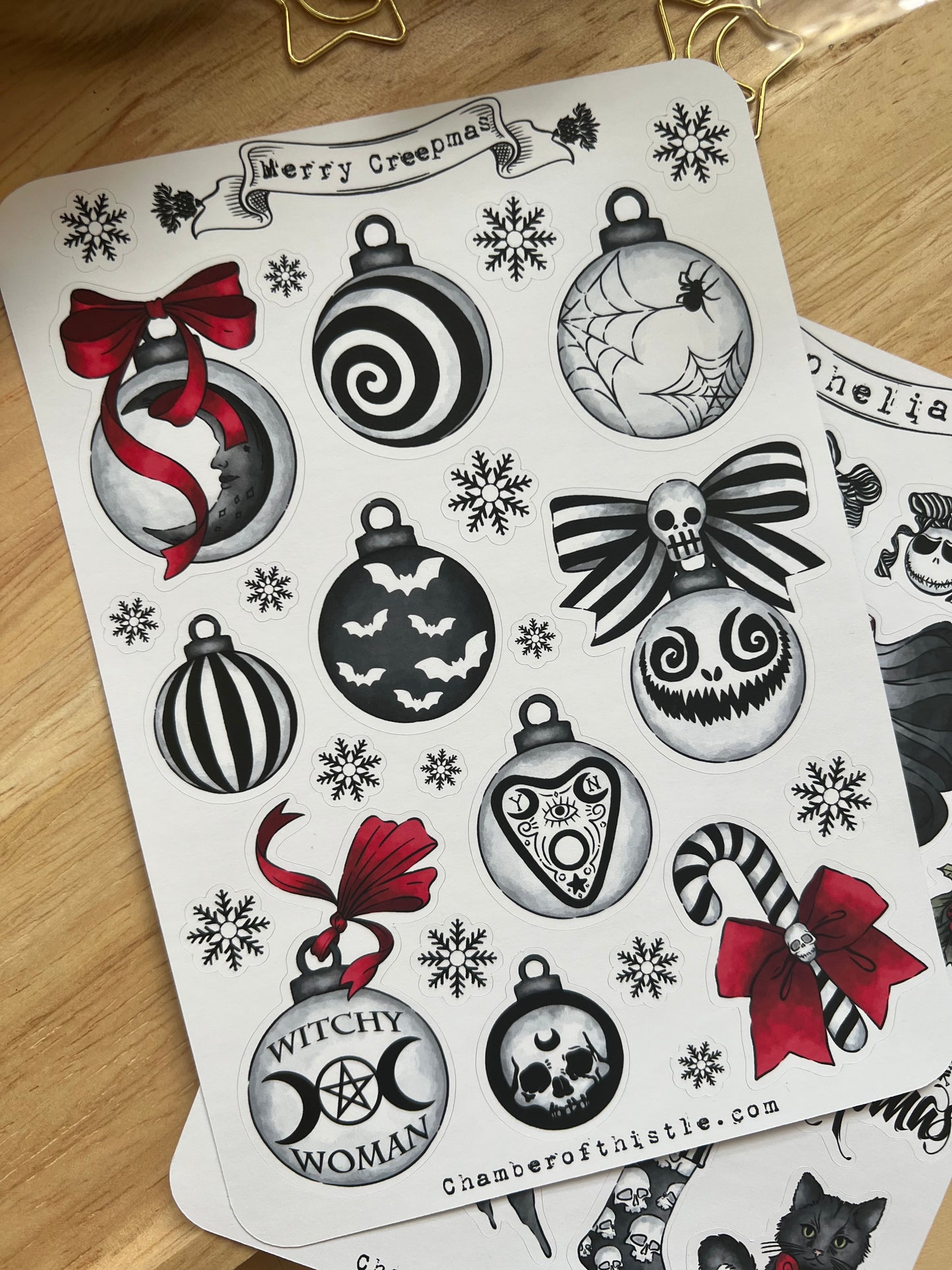 Merry Creepmas sticker sheet set