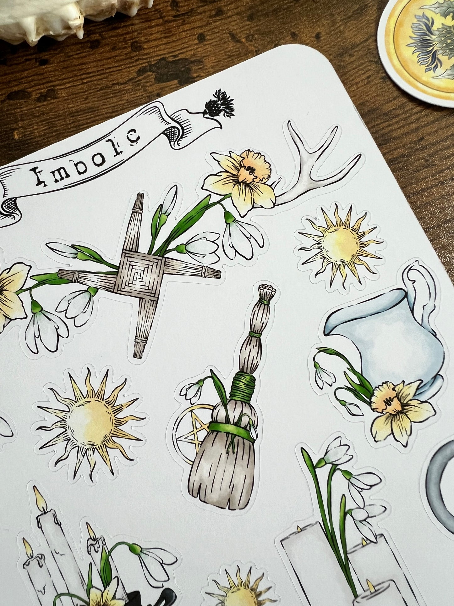 Imbolc-Aufkleberblatt