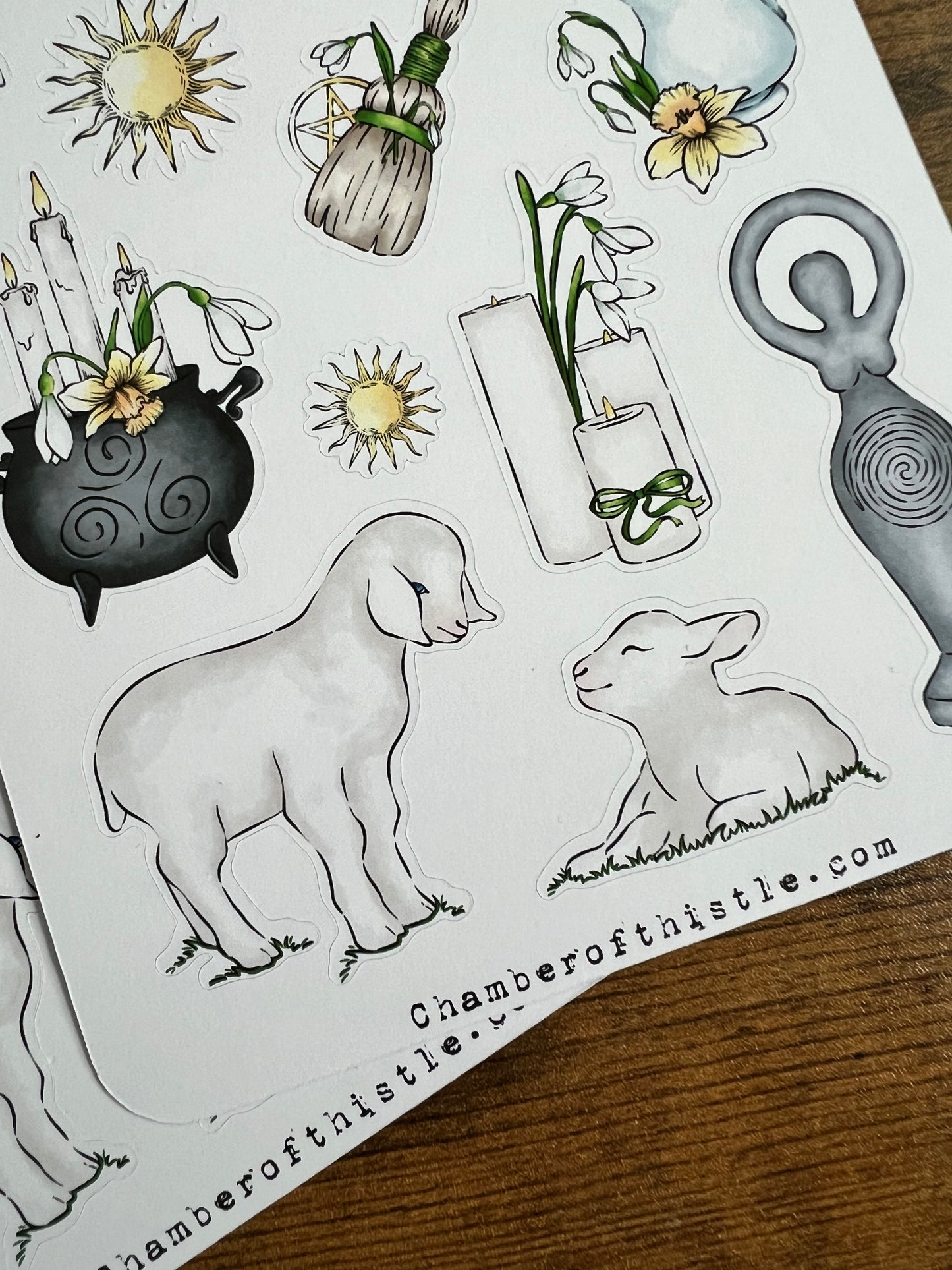 Imbolc-Aufkleberblatt