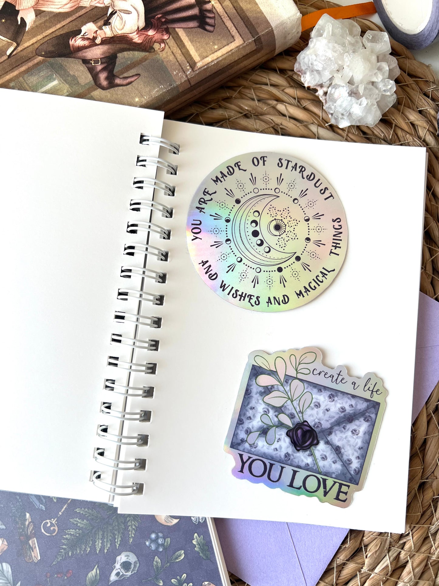 Reusable sticker book Dark purple