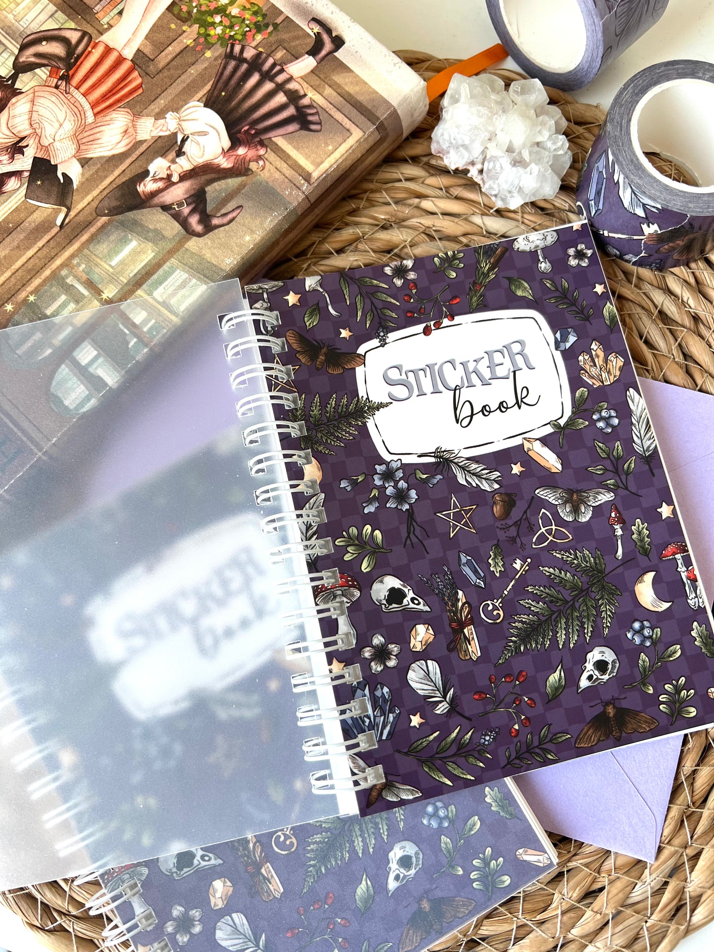 Reusable sticker book Dark purple