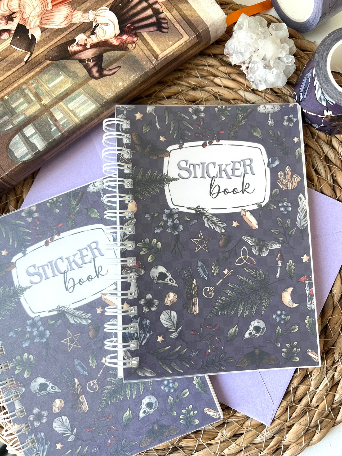 Reusable sticker book Dark purple