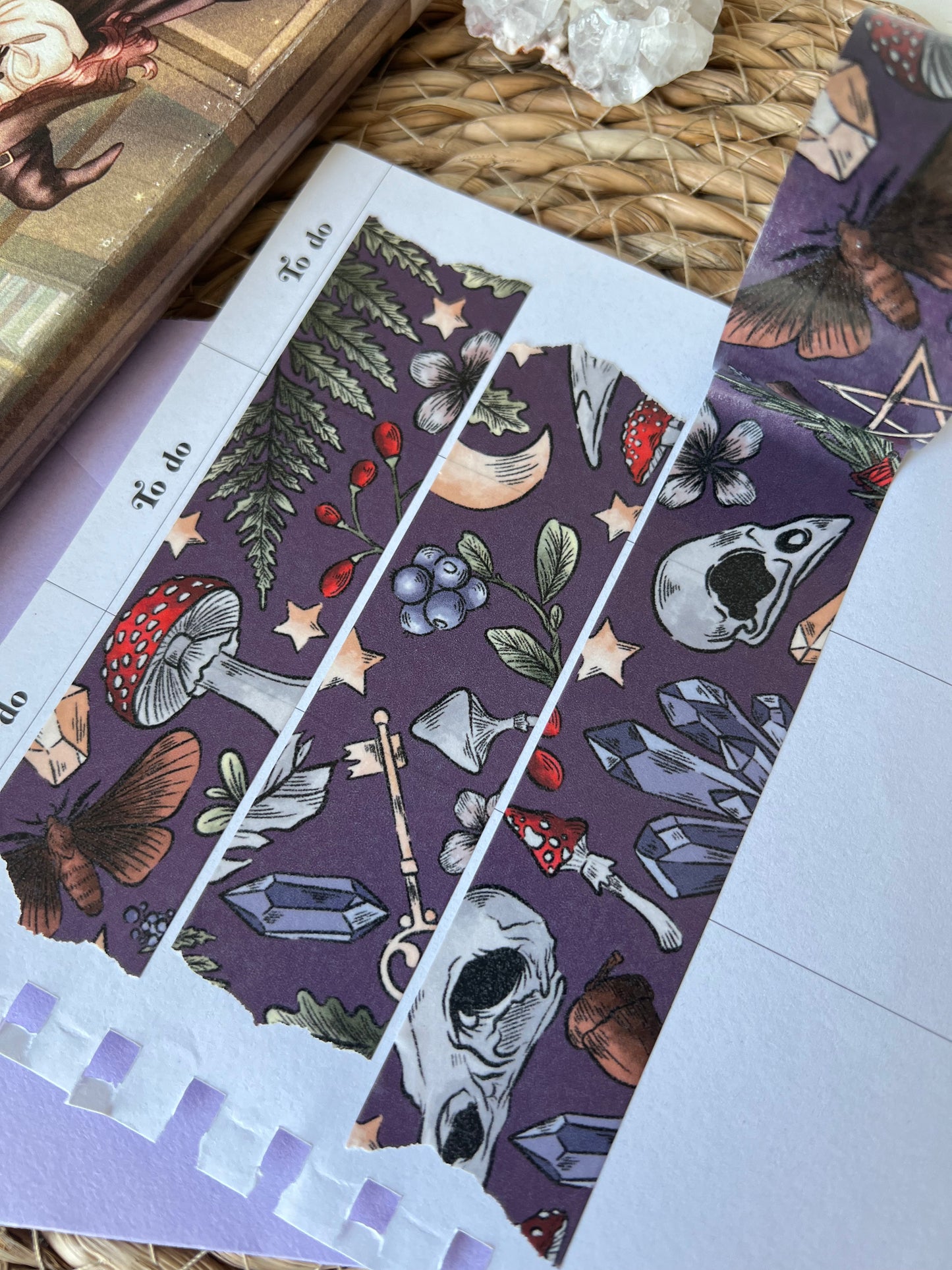 Witchy washi tape (dark purple)