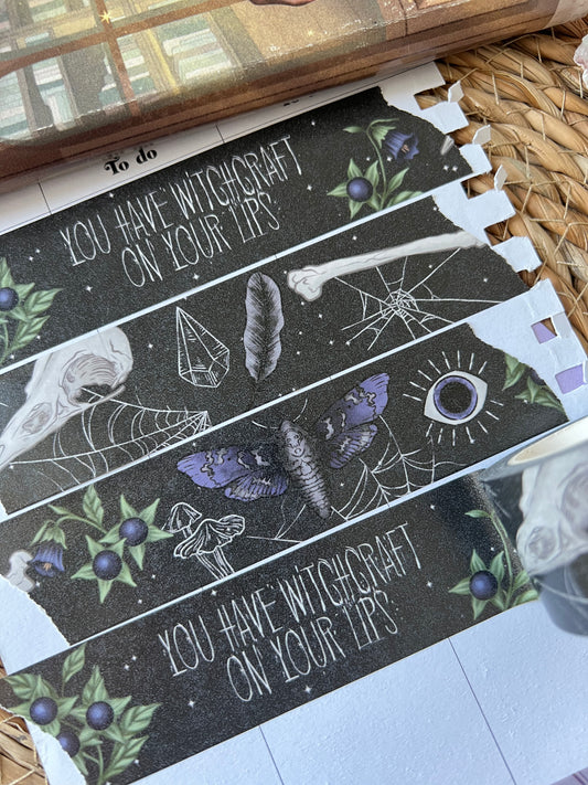 Black witch washi tape