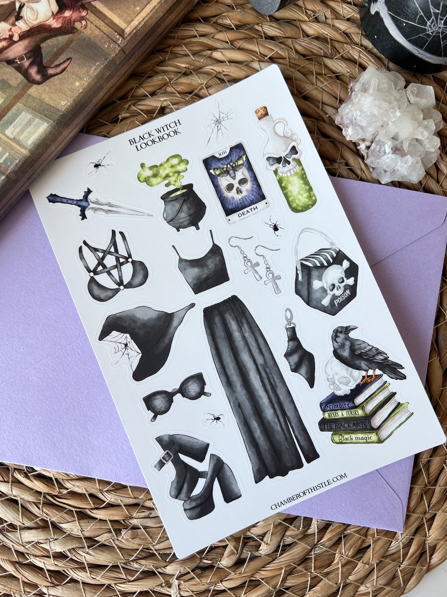 Black Witch sticker collection (matte vinyl)