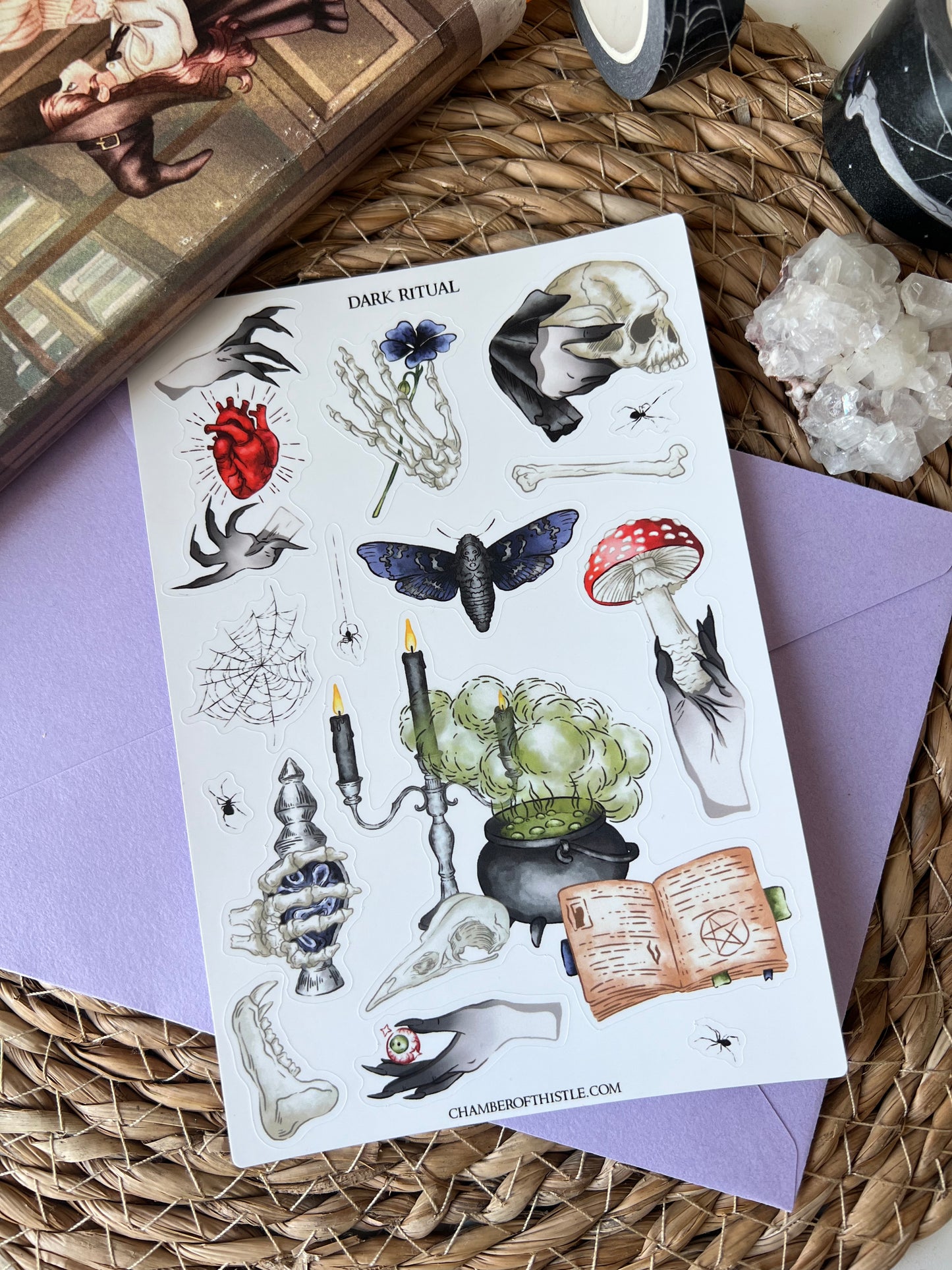 Black Witch sticker collection (matte vinyl)