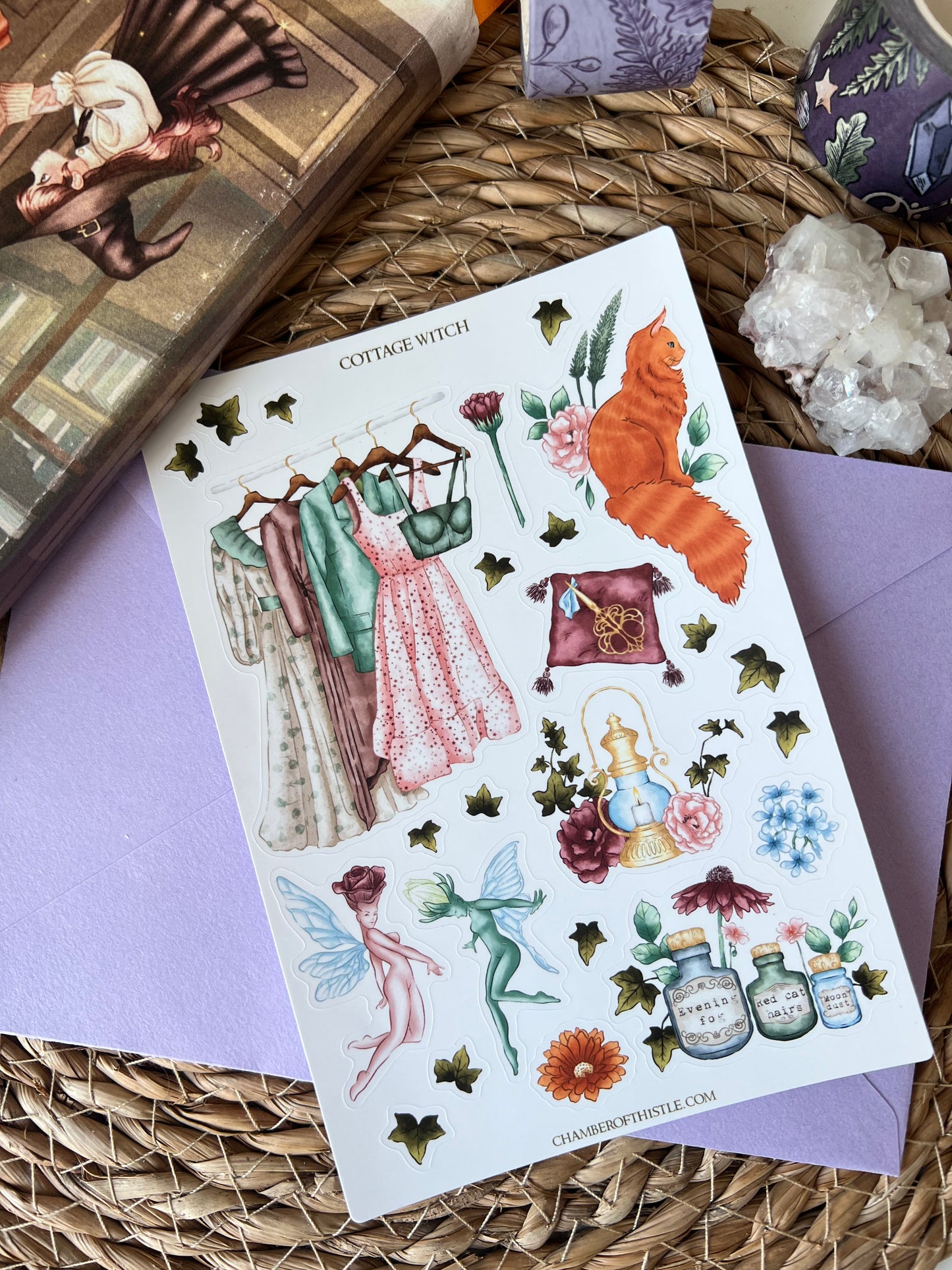 Cottage Witch sticker collection (matte vinyl)