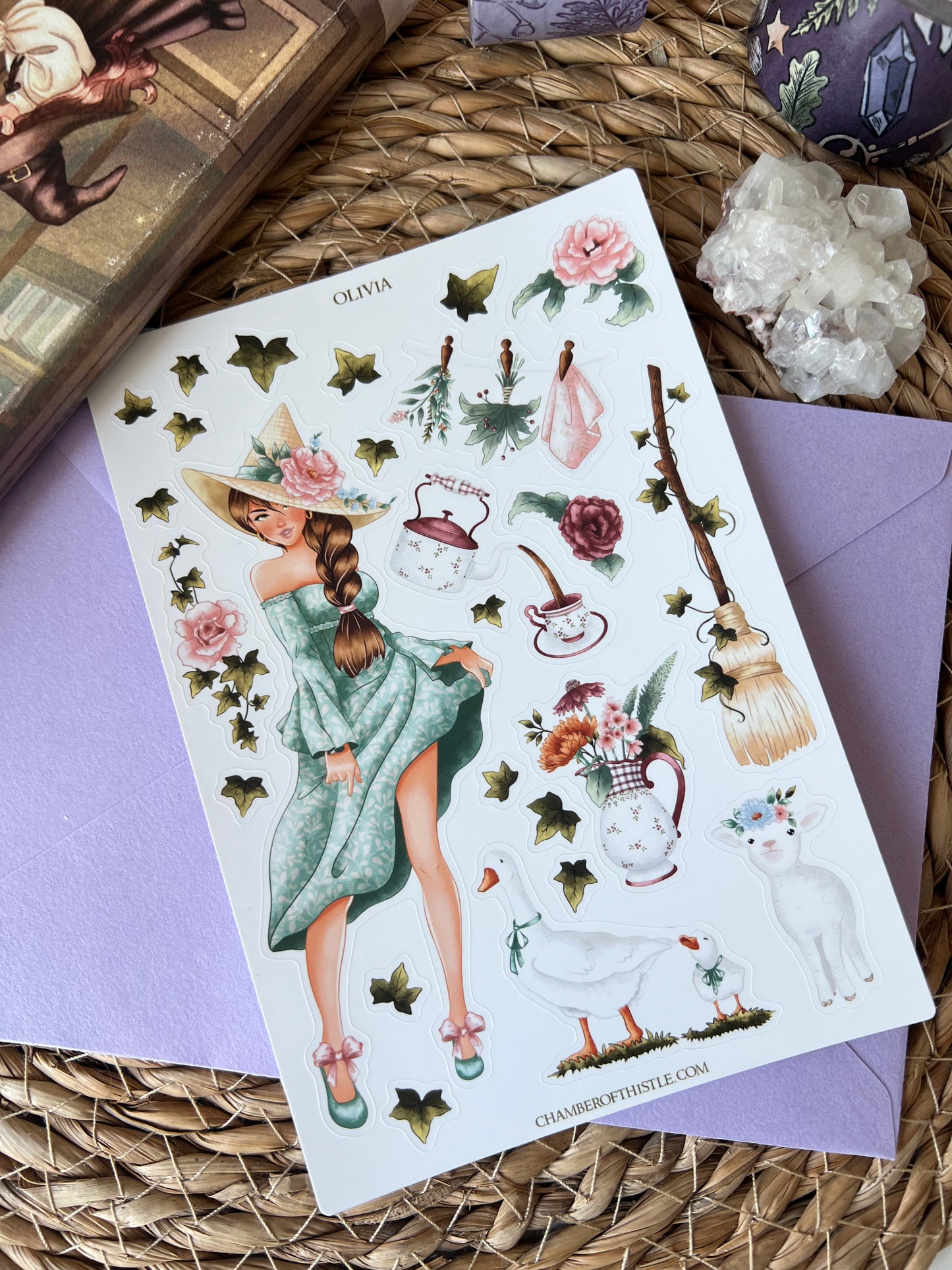 Cottage Witch sticker collection (matte vinyl)