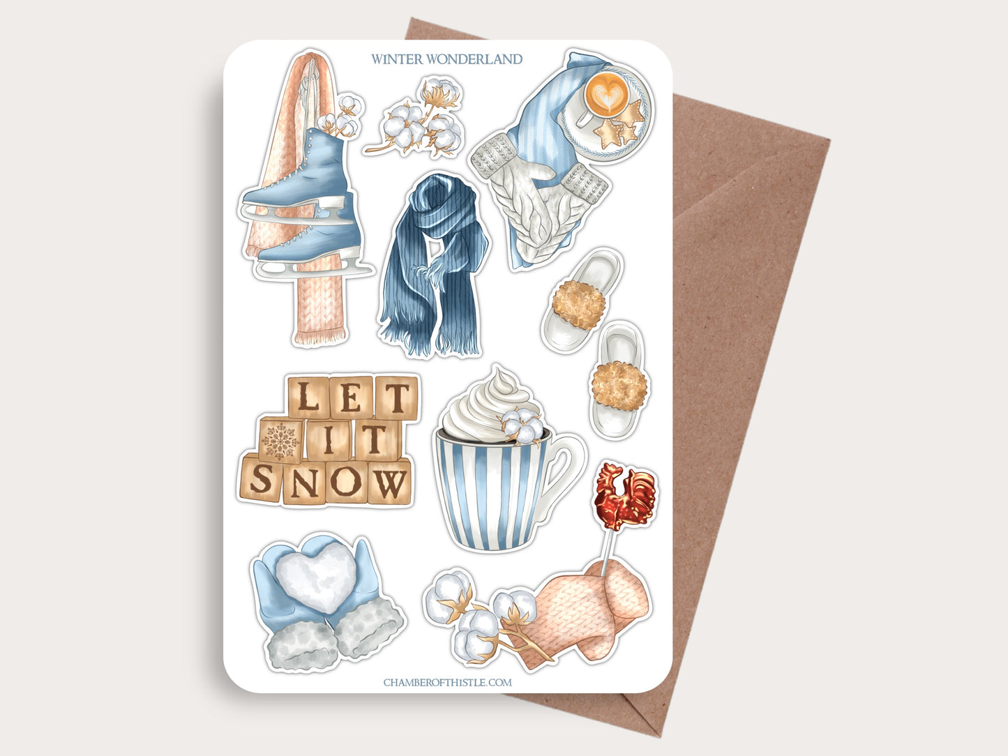 Winter wonderland sticker sheet