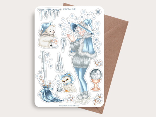 Crystaline sticker sheet