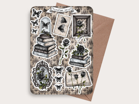 Victorian gothic sticker sheet