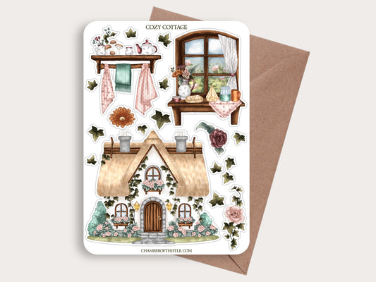 Cozy cottage sticker sheet