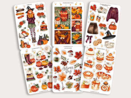 Pumpkin Spice Witch sticker collection