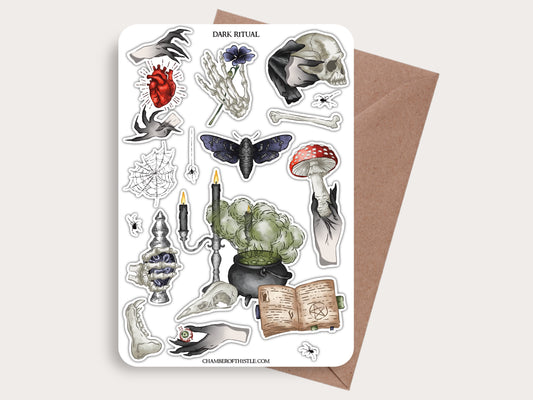 Dark ritual sticker sheet
