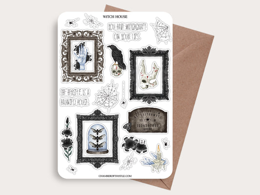 Witch house sticker sheet