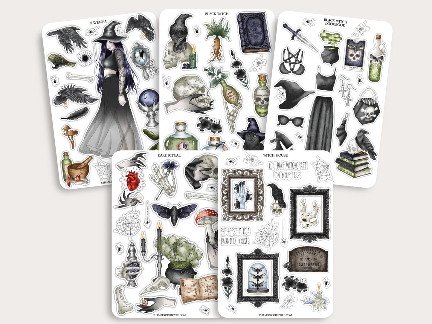 Black Witch sticker collection