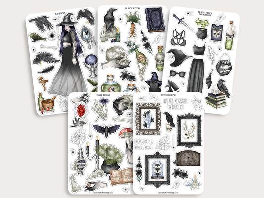 Black Witch sticker collection