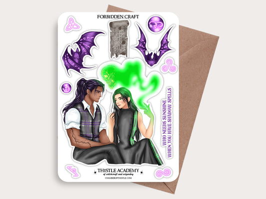Forbidden craft sticker sheet