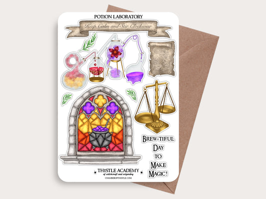 Potion laboratory sticker sheet