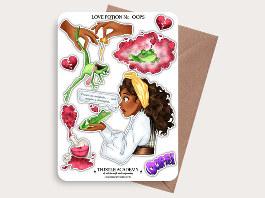 Love Potion N. Oops sticker sheet