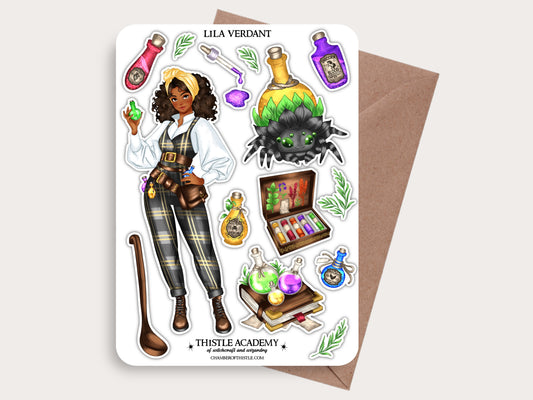 Lila Verdant sticker sheet