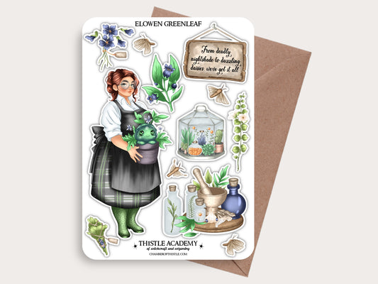 Elowen Greenleaf sticker sheet