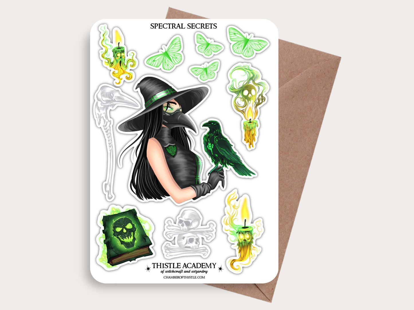 Spectral Secrets sticker sheet