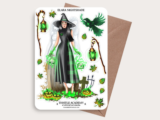 Elara Nightshade sticker sheet