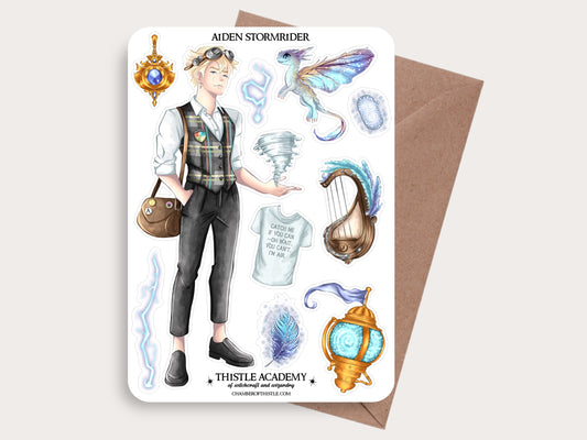 Aiden Stormrider sticker sheet