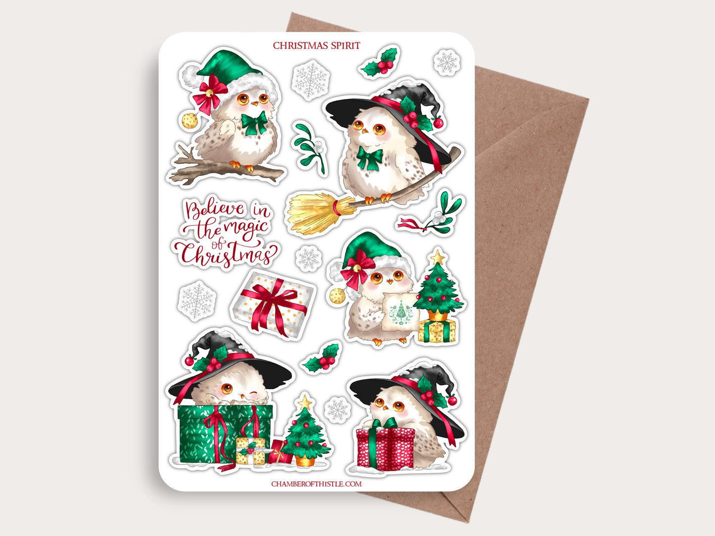 Christmas spirit sticker sheet