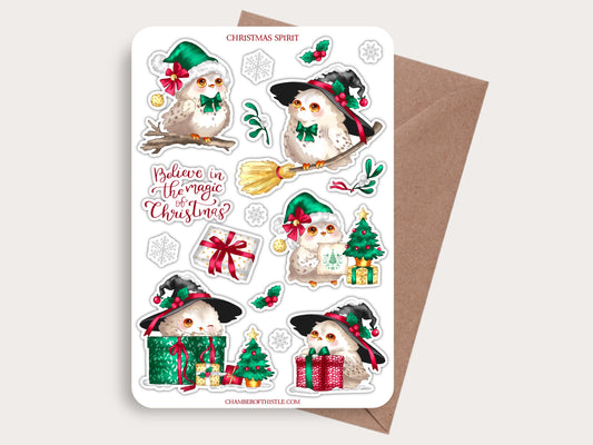 Christmas spirit sticker sheet
